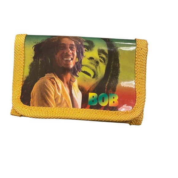 Bob Marley yellow velcro wallet - Picture 2 of 7